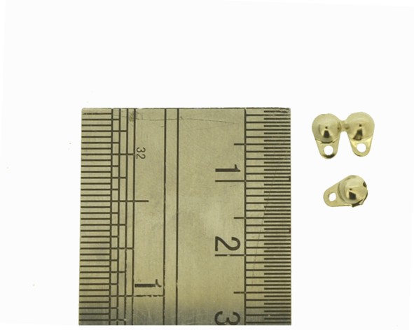 Tip/terminal corrente bolinha níquel - 4 mm (10 peças) MT-730